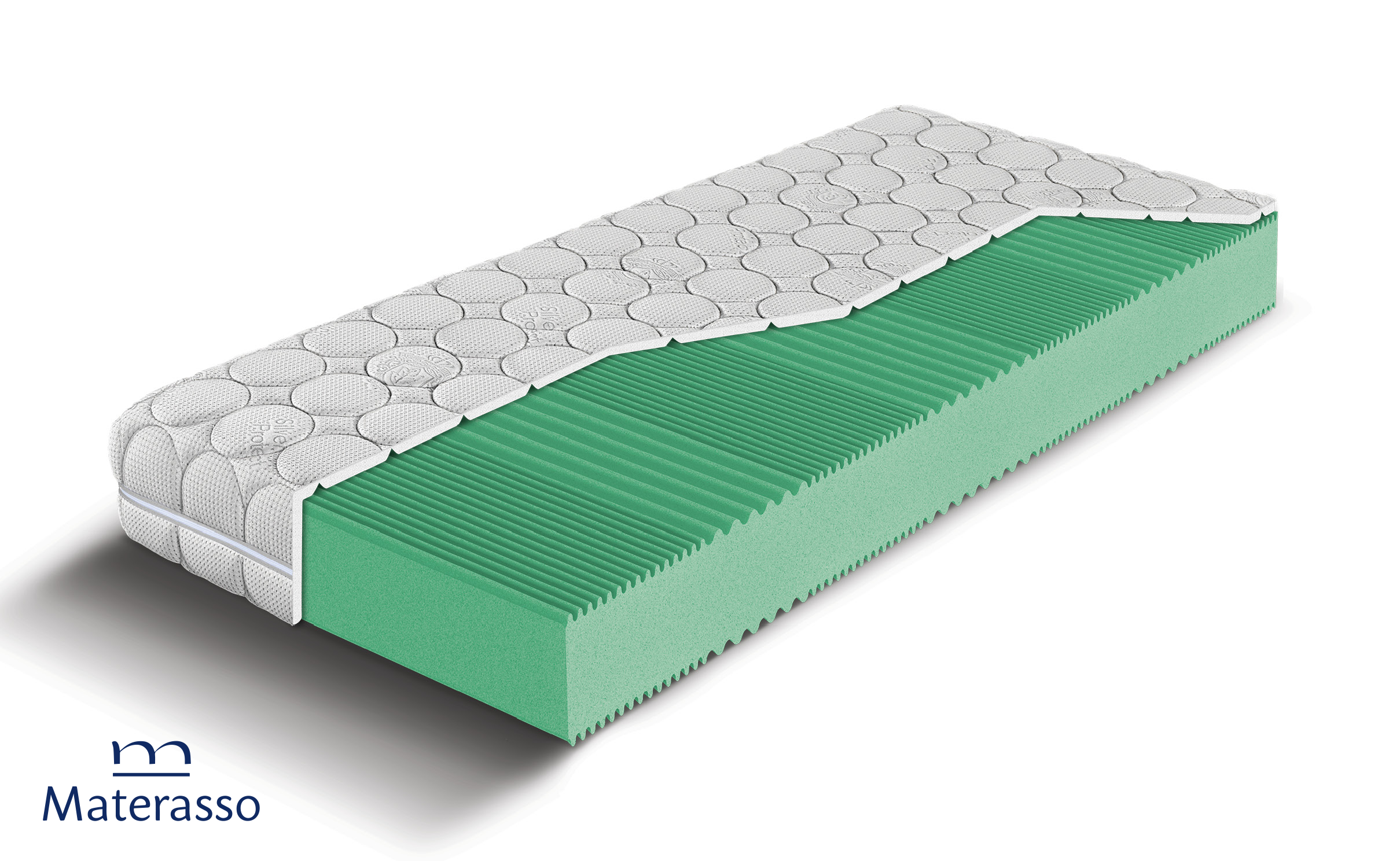 Saltea 90/200, cu doua fete Green Coral, alb  1